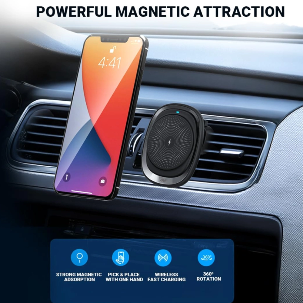 Ant Value Magnetic Wireless Car Charger for iPhone 15w view 4